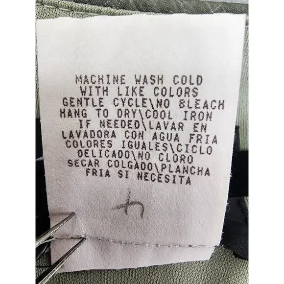 Vintage 90s SL Fashions Floral Asymmetric Chiffon Overlay V-Neck Dress 8 Green - Picture 6 of 10